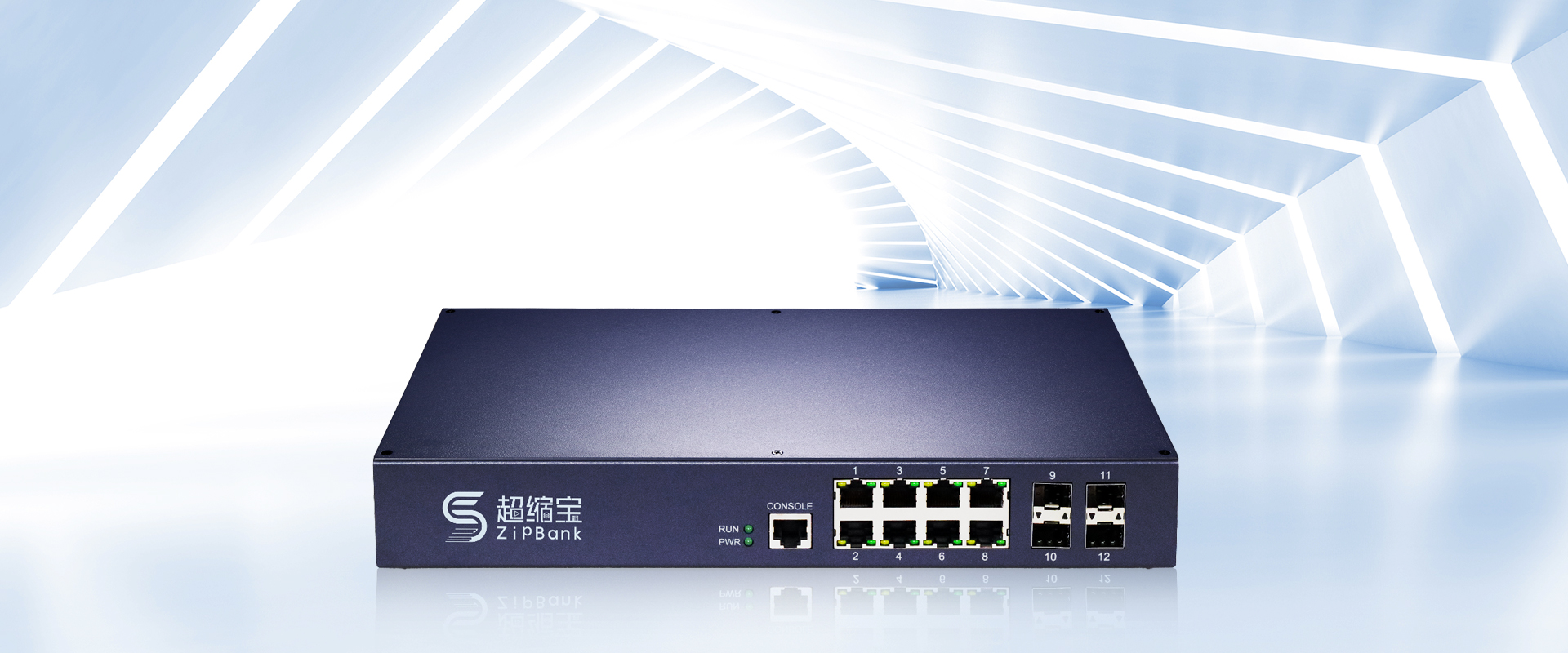ZipBank 8-port switch