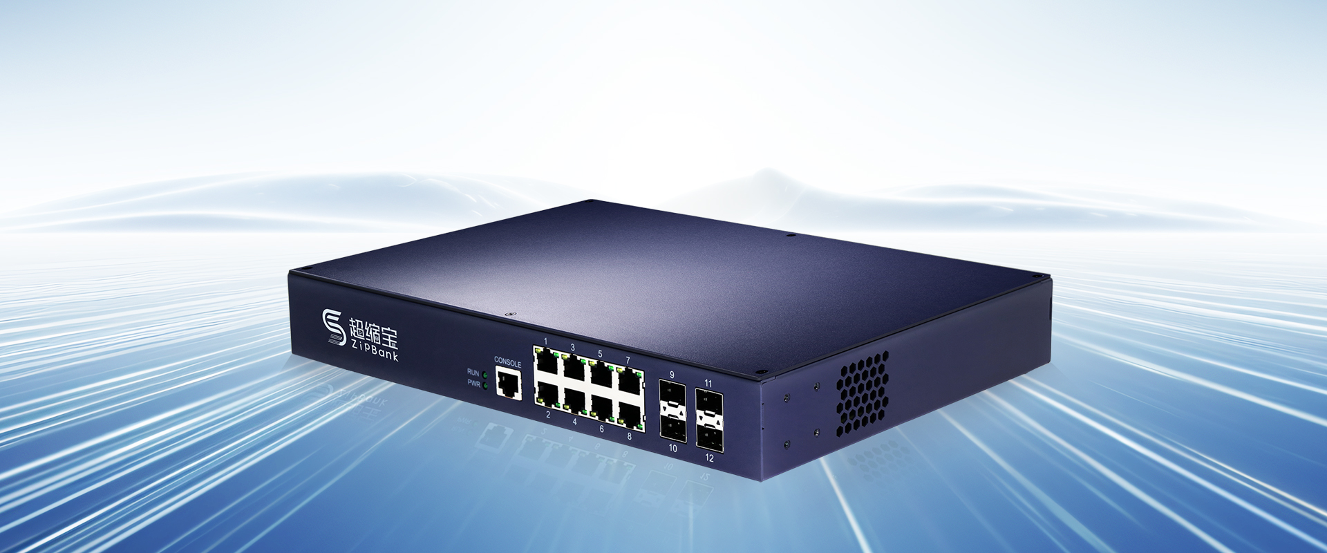 ZipBank 8-port switch