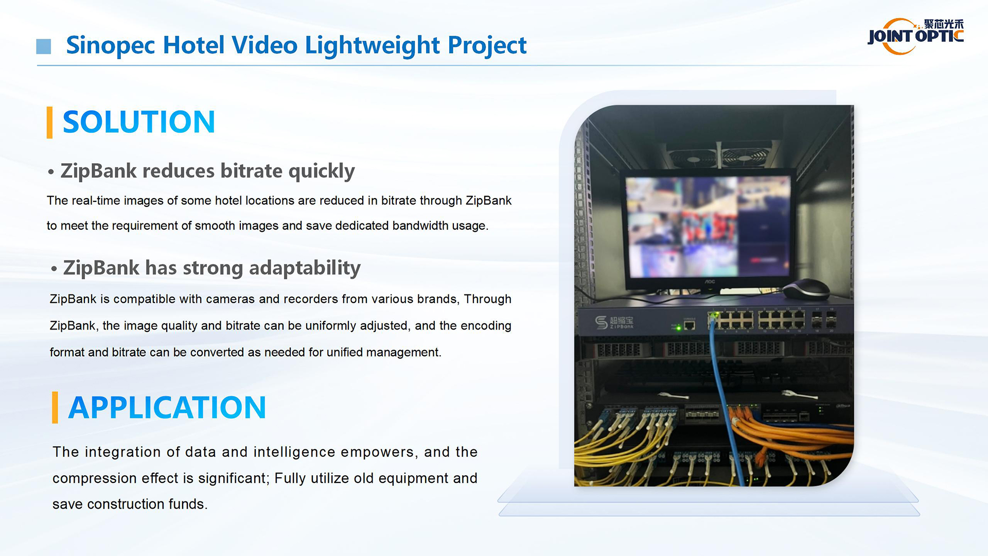Sinopec Hotel Video Lightweight Project